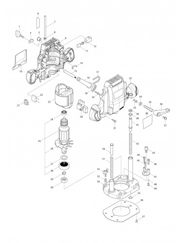 Vue éclatée Makita M3601#01