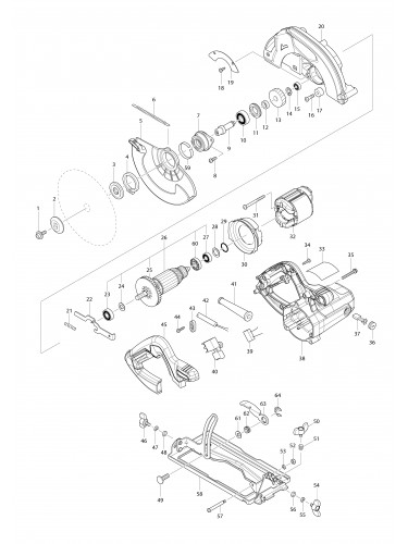 Vue éclatée Makita M5802#01