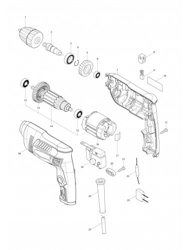 Vue éclatée Makita M6002#01
