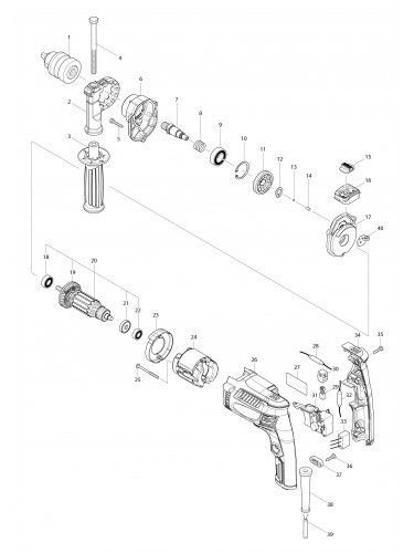Vue éclatée Makita M8103#01