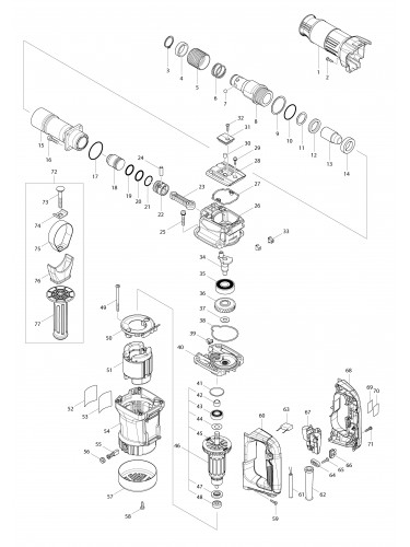 Vue éclatée Makita M8600#01