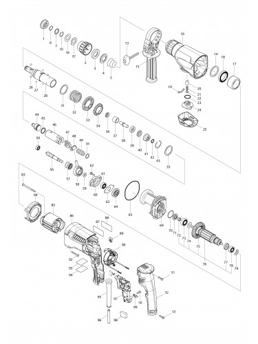 Vue éclatée Makita M8700#01