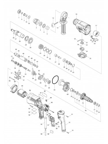 Vue éclatée Makita M8701#01