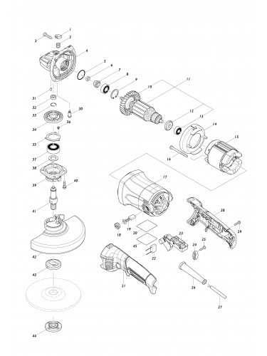 Vue éclatée Makita M9003#01