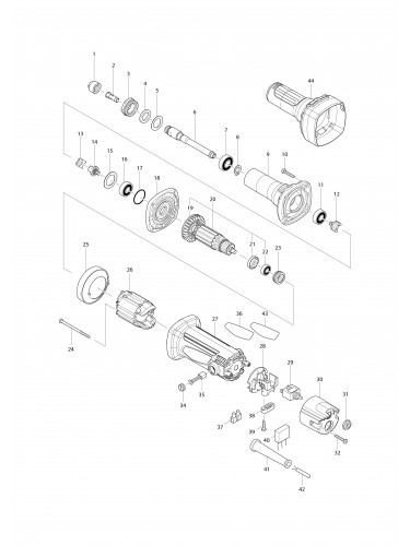 Vue éclatée Makita M9100#01