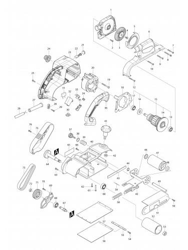 Vue éclatée Makita M9400#01