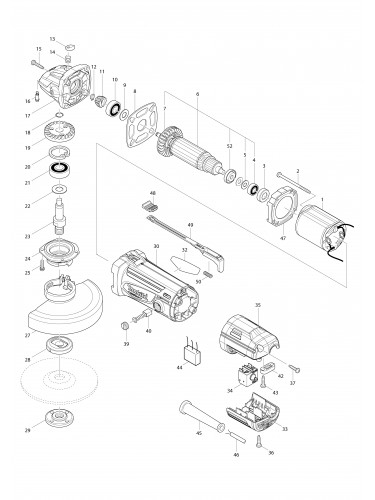 Vue éclatée Makita M9503R#01