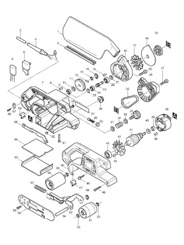  PIECE DETACHEES PONCEUSE MAKITA M992