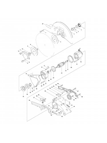 Vue éclatée Makita 2416S #01