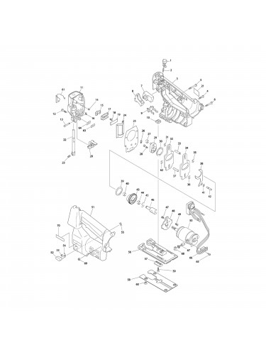 Vue éclatée Makita 4331 #01