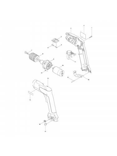 Vue éclatée Makita 6017 #01