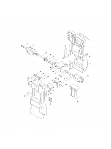 Vue éclatée Makita 6300 #01