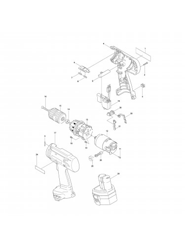 Vue éclatée Makita 6313 #01