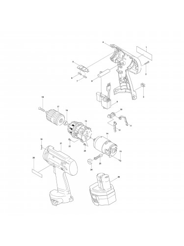 Vue éclatée Makita 6333 #01