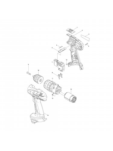 Vue éclatée Makita 8281 #01
