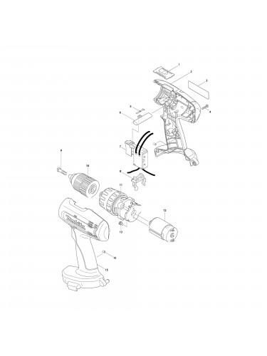 Vue éclatée Makita 8390 #01