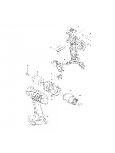 Vue éclatée Makita 8391 #01
