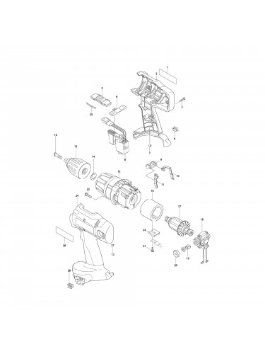 Vue éclatée Makita 8444 #01