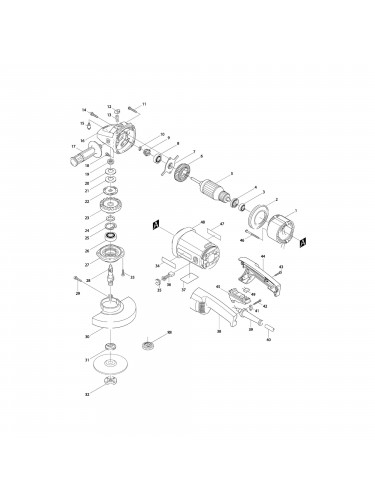 Vue éclatée Makita 9049F #01