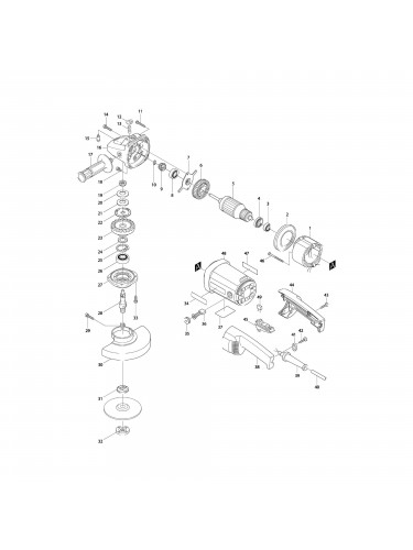 Vue éclatée Makita 9059F #01