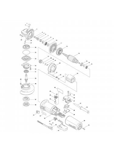 Vue éclatée Makita 9562C #01