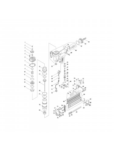 Vue éclatée Makita AF505 #01