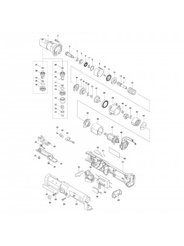 Vue éclatée Makita BFL080FZ #01