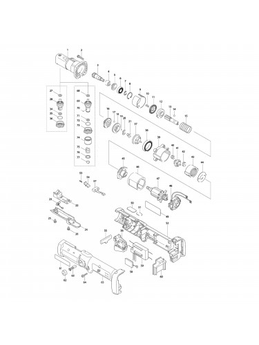 Vue éclatée Makita BFL200FZ #01