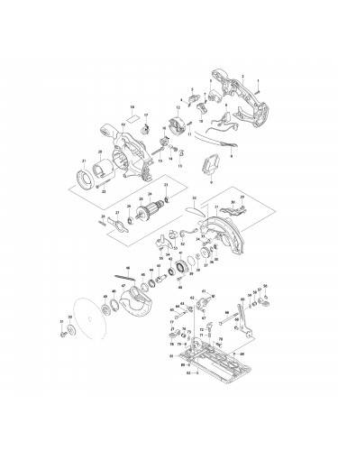 Vue éclatée Makita BSS610F #01