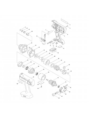 PIECES DETACHEES VISSEUSE A CHOCS MAKITA BTD 130F - Pièces détachées