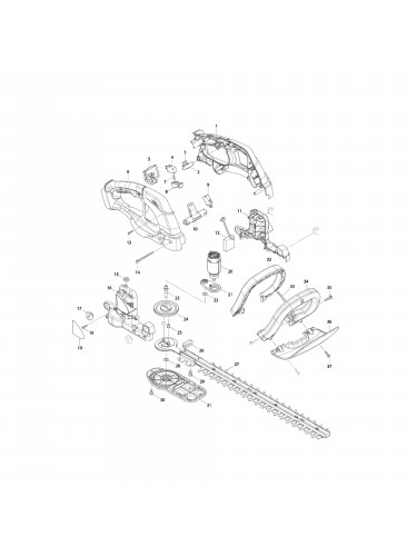 Vue éclatée Makita BUH483 #01