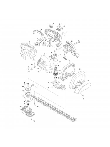 Vue éclatée Makita BUH550 #01