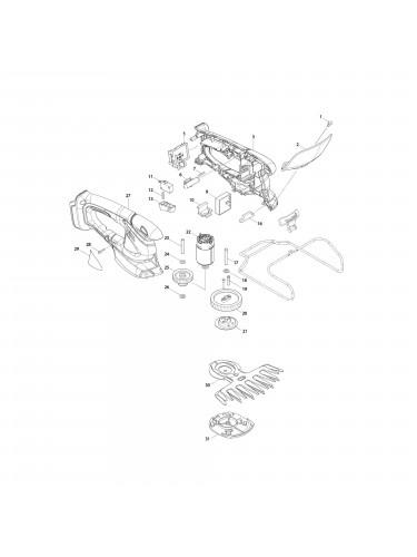Vue éclatée Makita BUM168SHE #01