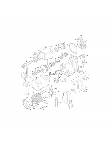 Vue éclatée Makita DBM080 #01