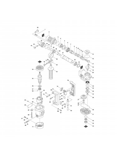 Vue éclatée Makita HR3520B #01