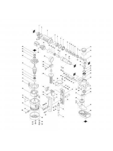 Vue éclatée Makita HR3850 #01