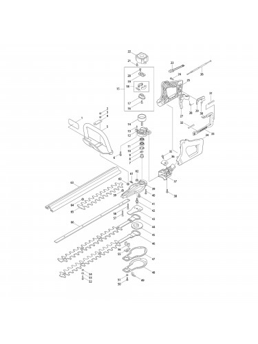 Vue éclatée Makita HTR4901 #01