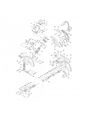 Vue éclatée Makita LS1214FW #01