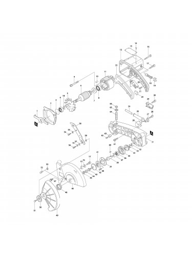Vue éclatée Makita LS1440 #01