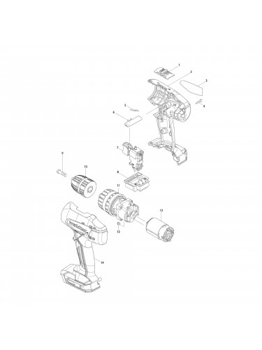 Vue éclatée Makita MT080E #01