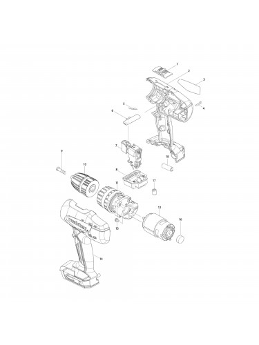 Vue éclatée Makita MT081E #01