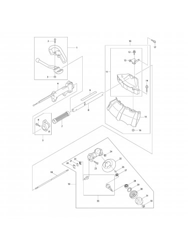 Vue éclatée Makita RBC2110 #01