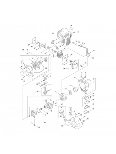 Vue éclatée Makita RBC2501 #01