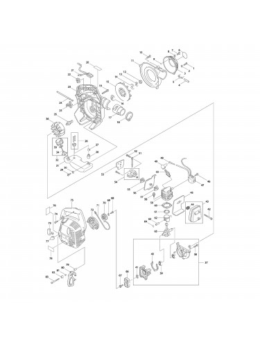Vue éclatée Makita RBLV250 #01