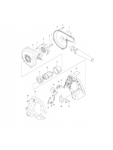 Vue éclatée Makita UB140 #01