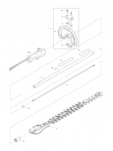 Vue éclatée Makita MH246.4DS#01