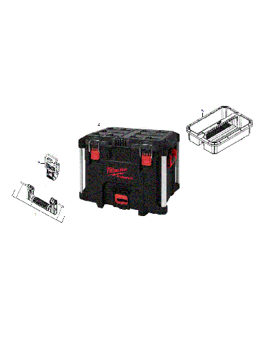 Vue éclatée Milwaukee PACKOUT_XL_TOOL_BOX 4000491114#01