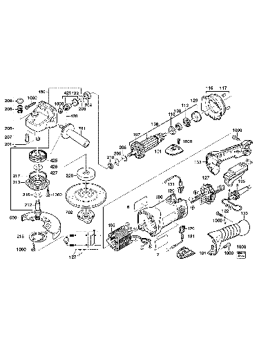 Vue éclatée Milwaukee AGV16-125QXC 4000381466#01