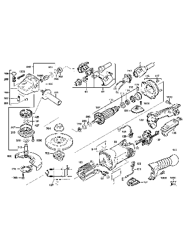 Vue éclatée Milwaukee AG16-125INOX 4000381450#01