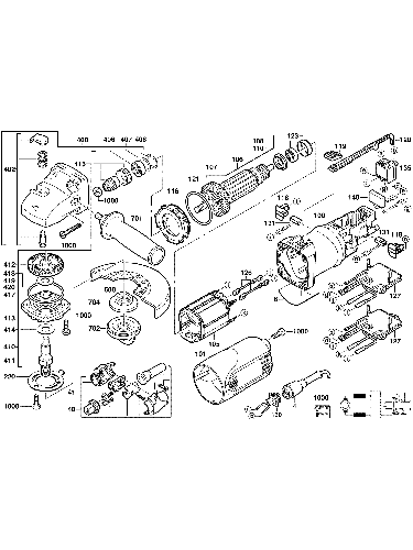 Vue éclatée Milwaukee AG9-125QXE 4000381386#01